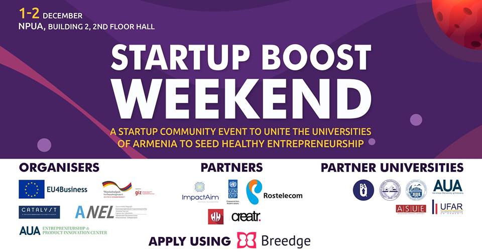 Մեկնարկել է Startup Boost Weekend Vol3 մրցույթը